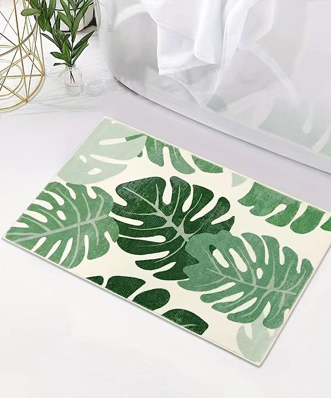 Leaf Design Non-Slip Bathroom Mat