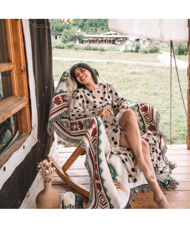 Boho Style Blanket – 130×160cm | 3 Patterns, Indoor & Outdoor