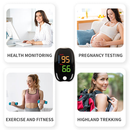 Portable Finger Clip Pulse Oximeter – Blood Oxygen & Heart Rate Monitor