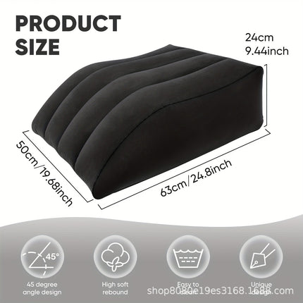 Calf Pillow Slope Leg Pad PVC Material Inflatable Leg Pillow Portable Soft Flocking
