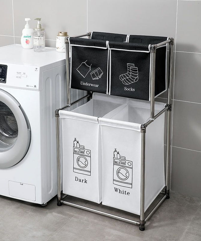 Double-Height Multi-Layer Laundry Storage Basket 🧺✨