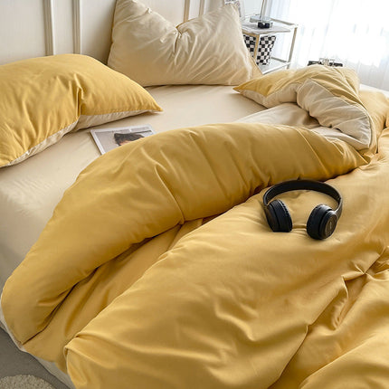 Ins quilt cover bedding student dormitory four-piece single solid color simple – Trendy & Practical for Daily Living