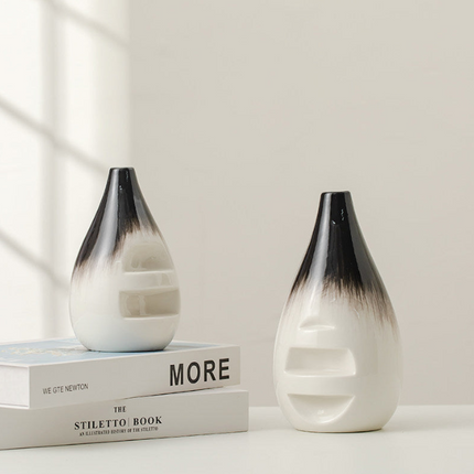 Mother & Child Vase Set – Japanese Minimalist Water Drop Design