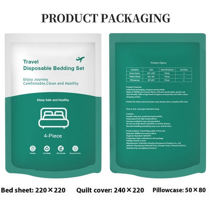 Disposable Portable Bed Duvet Cover Pillowcase Travel Double-bed Four-piece Suit Three-piece Set