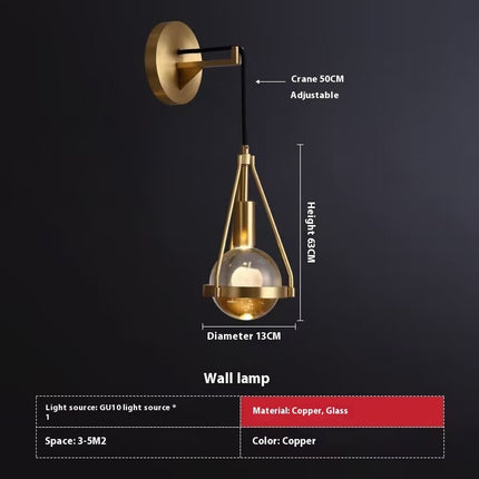 Copper Crystal Chandelier – Luxury Modern Minimalist Lighting | Ikeame