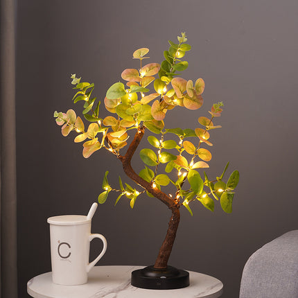 Leaf Tree Decorative LED Lamp – USB or Battery Powered (Warm Light, 4 Styles)