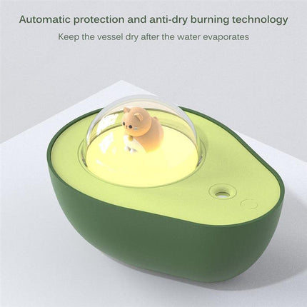 Avocado Mini Humidifier – USB Rechargeable Night Light Mist Sprayer | Ikeame