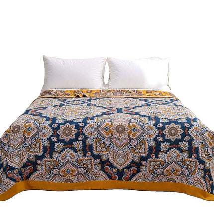 Cotton Gauze Quilt – Mandala Plant & Flower 3-Piece Bedding | Ikeame