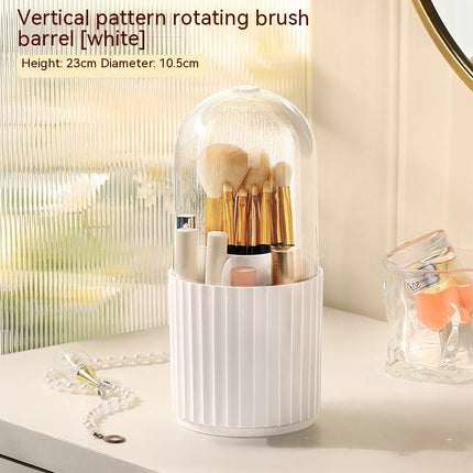 Rotating Makeup Organiser Dustproof Brush Storage Box