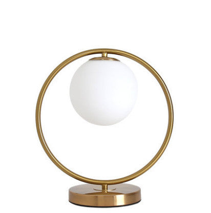 Planet-Inspired Loop & Pendant Table Lamp – Antique Bronze or Black | 30×32cm