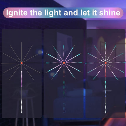 Firework LED Strip Lights – Music Sync Colour Changing Party Décor | Ikeame