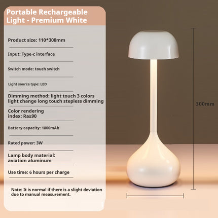 Nordic Style Portable Rechargeable Table Lamp – 5 Colours | Minimalist LED