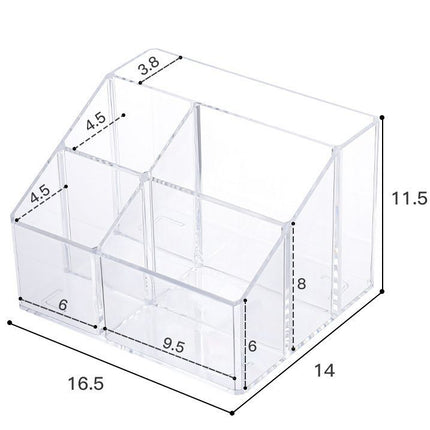 Transparent Acrylic Pen Holder – Multi Grid Desk Organiser