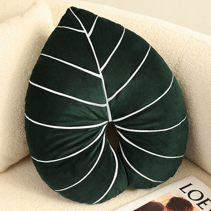 Leaf Shaped Cushion | Plush Botanical Monstera Pillow