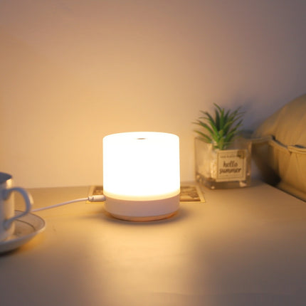 Rechargeable Touch Night Lamp with Remote – Cylindrical Ambience Light (Tricolour, 10 Brightness Levels)