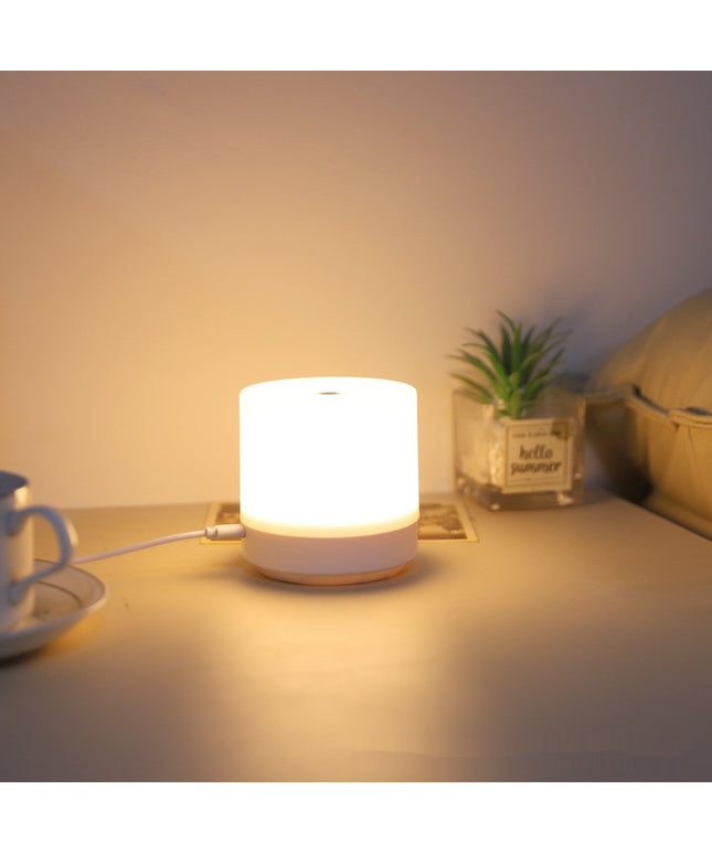 Rechargeable Touch Night Lamp with Remote – Cylindrical Ambience Light (Tricolour, 10 Brightness Levels)