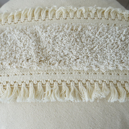 Boho Tufted Tassel Cushion Cover | Cream Decorative Pillowcase