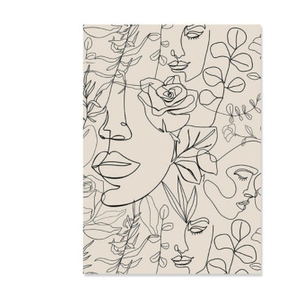 Monochrome Abstract Line Canvas Art | Minimalist Wall Décor