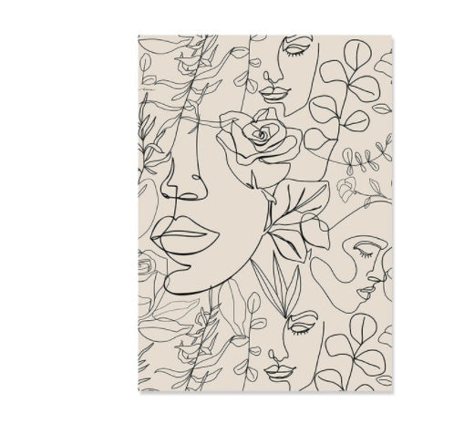 Monochrome Abstract Line Canvas Art | Minimalist Wall Décor