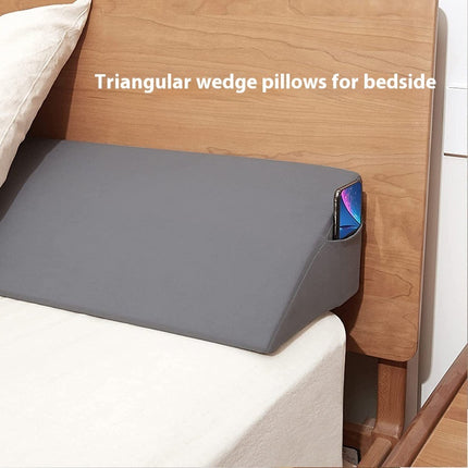 Triangle Wedge Pillow with Side Pocket