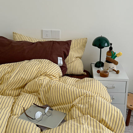 Nordic Striped Bedding Set | Cotton Instagram Style Duvet Cover