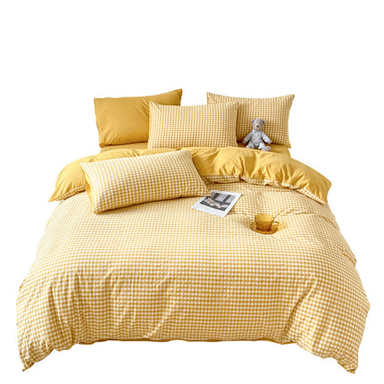 Cotton Bedding Set | Striped & Check Duvet Cover