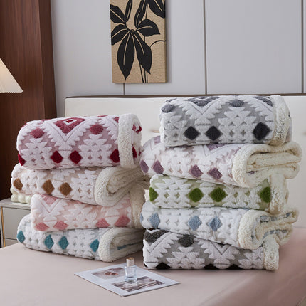 Lambswool Blanket | Bohemian Jacquard Throw