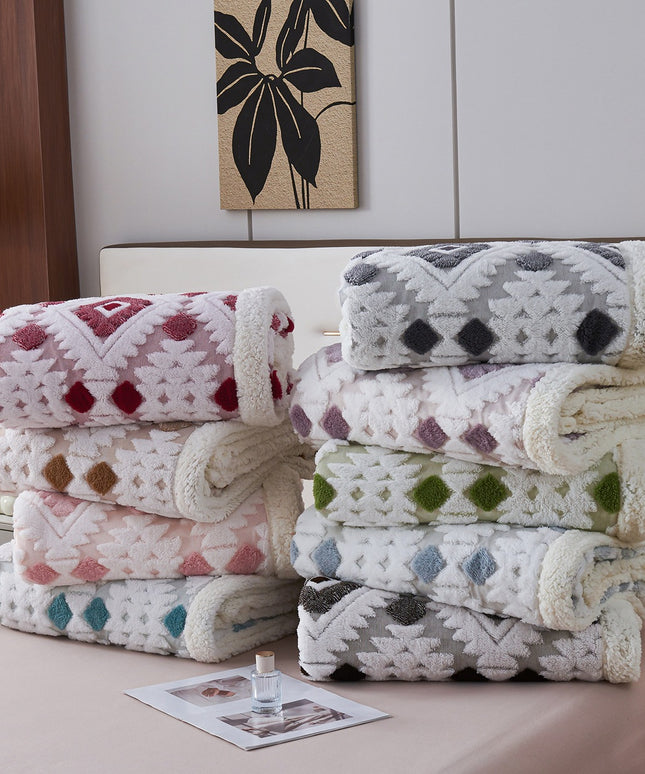 Lambswool Blanket | Bohemian Jacquard Throw