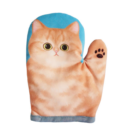 Cat Design Oven Gloves 🐾 – Black & White, Orange Tabby, or Tabby with White Belly