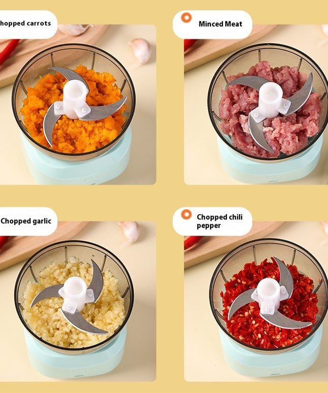 Mini Electric Food Processor – Portable Wireless Kitchen Helper | 1L
