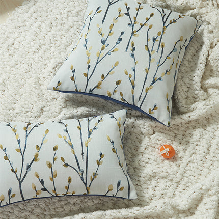 Embroidered Garden Leaves Cushion Covers