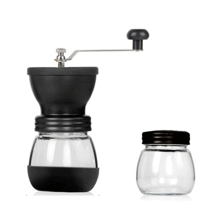 Household Portable Glass Hand-cranked Coffee Machine