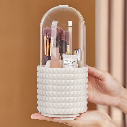 Rotating Makeup Organiser Dustproof Brush Storage Box