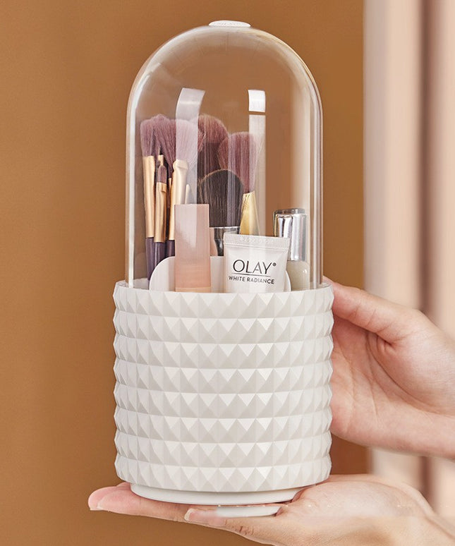 Rotating Makeup Organiser Dustproof Brush Storage Box