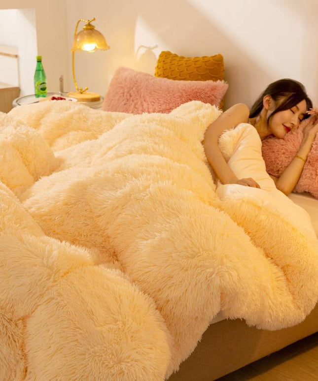 Super Soft Crystal Velvet Winter Quilt – Thickened Fleece, 3 Sizes & Colours