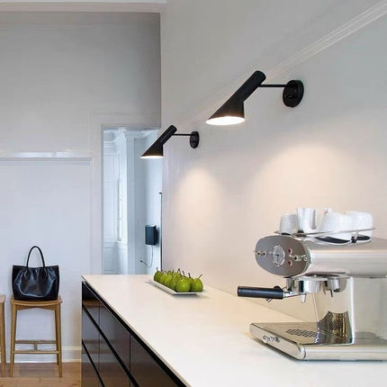 Adjustable LED Wall Lamp – Black & White Modern Iron | Ikeame