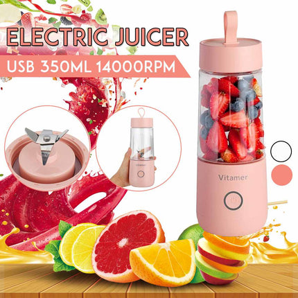 Portable USB Blender Bottle 350ml | Rechargeable Smoothie Maker