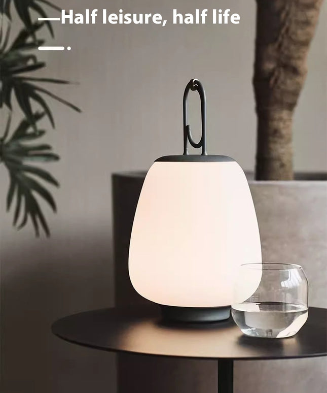 Nordic Rechargeable Table Lamp – Modern Lantern Light | Ikeame