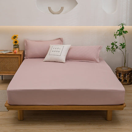 Fitted sheet one-piece solid color aloe cotton mattress non-slip – Trendy & Practical for Daily Living