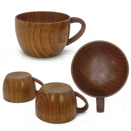 Handmade Solid Wood Cup 🌿 – Natural Wooden Drinkware