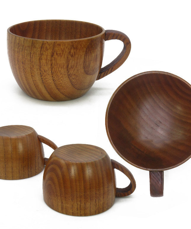Handmade Solid Wood Cup 🌿 – Natural Wooden Drinkware