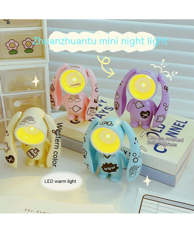 Rabbit Led Mini Small Table Household Desk Small Night Lamp