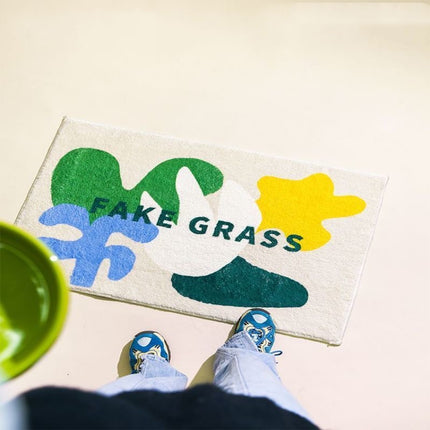 “Fake Grass” Absorbent Non-Slip Door & Bath Mat