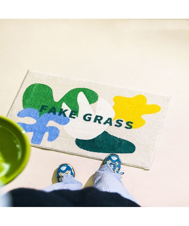 “Fake Grass” Absorbent Non-Slip Door & Bath Mat