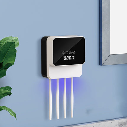 Smart UV Toothbrush Steriliser | Punch-Free Bathroom Holder