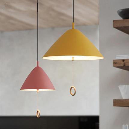 Nordic Triangular Pendant Light – Colourful Modern Droplight (27/33/40cm)