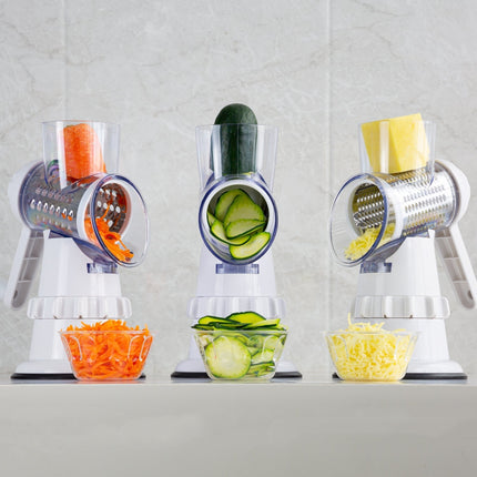 3 In 1 Manual Vegetable Slicer with Suction Base