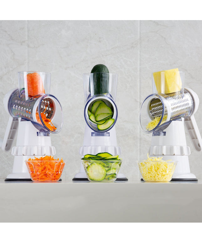 3 In 1 Manual Vegetable Slicer with Suction Base