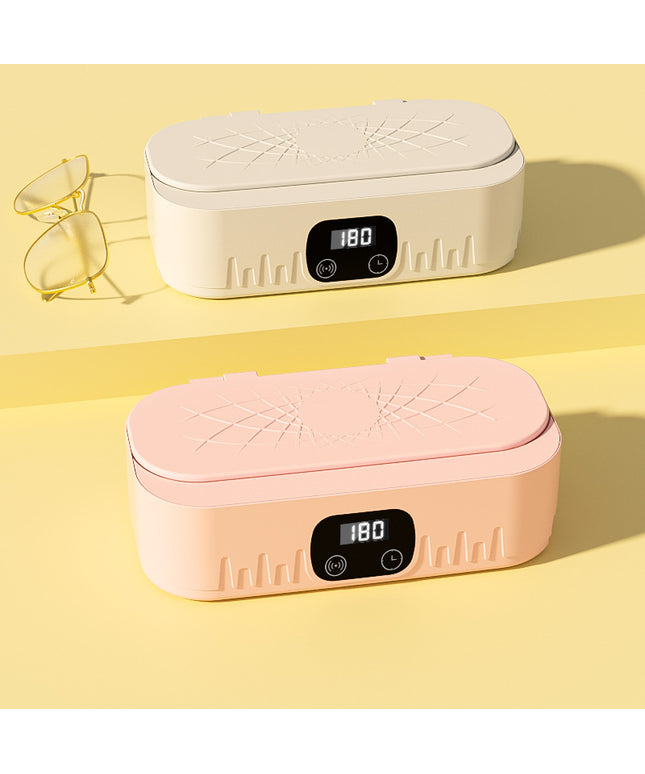 Ultrasonic Jewellery & Glasses Cleaner – White & Pink