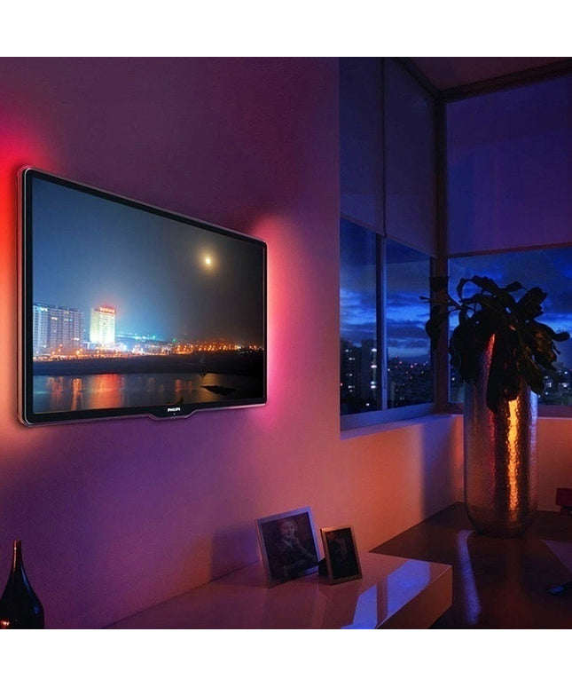 Cabinet & TV Decorative LED Light Bar – RGB Background Strip Lighting (5m) | Ikeame